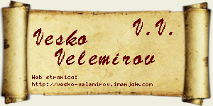 Vesko Velemirov vizit kartica